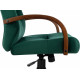 Кресло руководителя Бюрократ T-9928WALNUT Fabric зеленый Italia Green