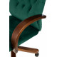 Кресло руководителя Бюрократ T-9928WALNUT Fabric зеленый Italia Green