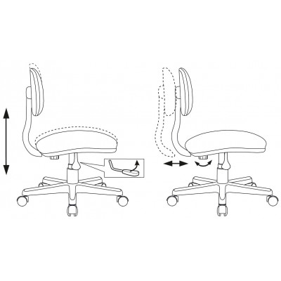 Кресло детское Бюрократ CH-W201NX серо-голубой Light-28