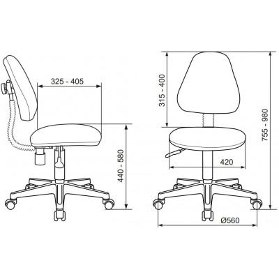 Кресло детское Бюрократ KD-4 мультиколор алфавит