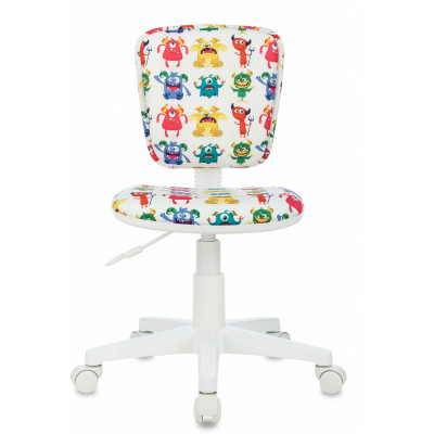 Кресло детское Бюрократ CH-W204NX белый монстры