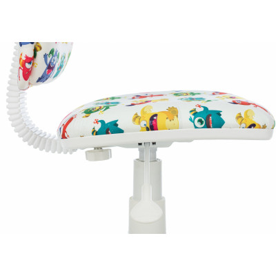 Кресло детское Бюрократ CH-W204NX белый монстры