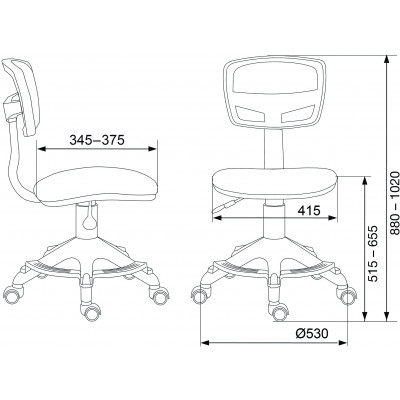 Кресло детское Бюрократ CH-299-F оранжевый TW-38-3
