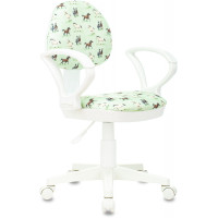 Кресло детское Бюрократ KD-3/WH/ARM зеленый лошади horse-gn крестовина пластик пластик белый