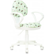 Кресло детское Бюрократ KD-3/WH/ARM зеленый лошади horse-gn крестовина пластик пластик белый