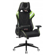 Кресло игровое Zombie VIKING 4 AERO черный/салатовый текстиль/эко.кожа с подголов. крестовина пластик