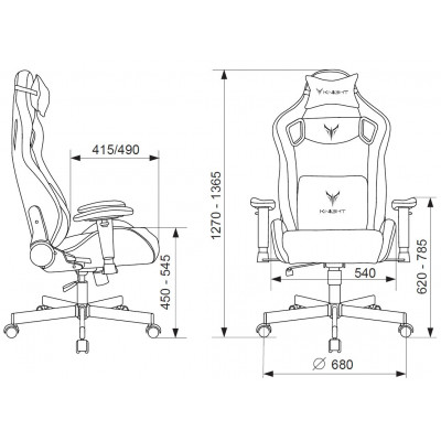 Кресло игровое Knight Outrider черный