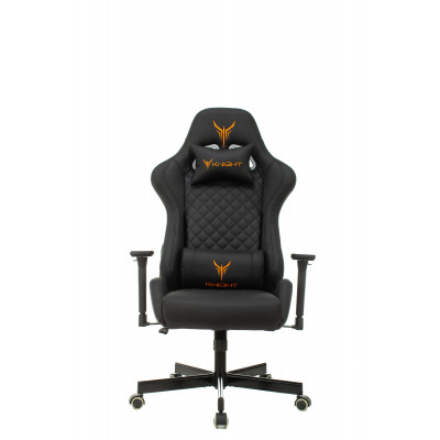 Кресло игровое Knight ARMOR черный ромбик эко.кожа с подголов. крестовина металл