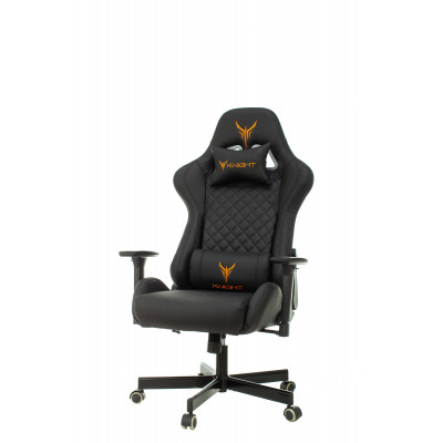 Кресло игровое Knight ARMOR черный ромбик эко.кожа с подголов. крестовина металл