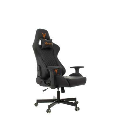 Кресло игровое Knight ARMOR черный ромбик эко.кожа с подголов. крестовина металл