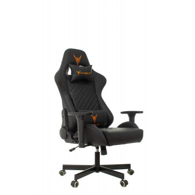 Кресло игровое Knight ARMOR черный ромбик эко.кожа с подголов. крестовина металл