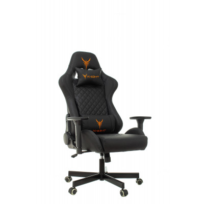 Кресло игровое Knight ARMOR черный ромбик эко.кожа с подголов. крестовина металл