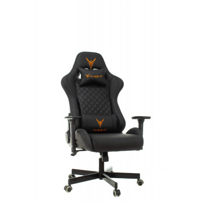 Кресло игровое Knight ARMOR черный ромбик эко.кожа с подголов. крестовина металл