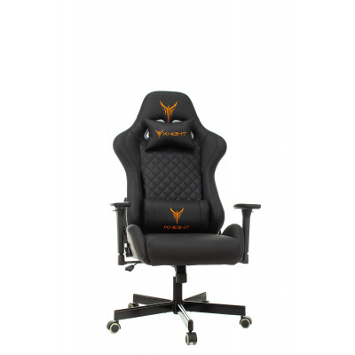 Кресло игровое Knight ARMOR черный ромбик эко.кожа с подголов. крестовина металл