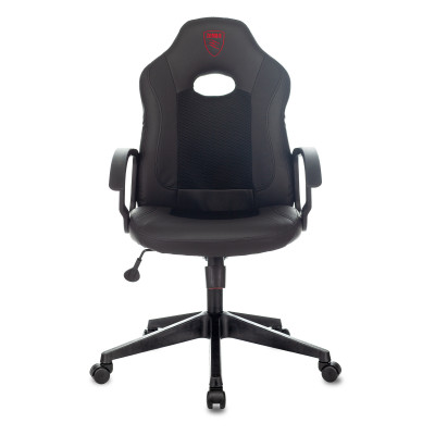 Кресло игровое Zombie 11 черный текстиль/эко.кожа крестовина пластик