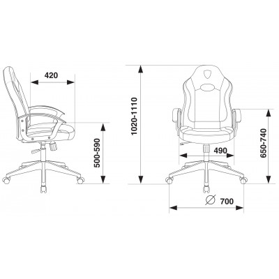 Кресло игровое Zombie 11 черный текстиль/эко.кожа крестовина пластик