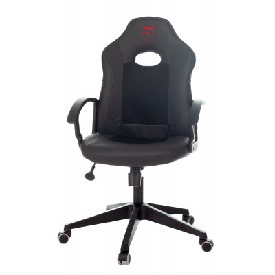 Кресло игровое Zombie 11 черный текстиль/эко.кожа крестовина пластик