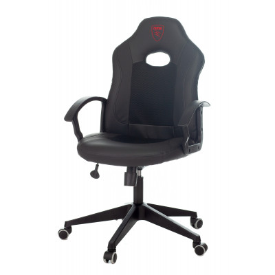 Кресло игровое Zombie 11 черный текстиль/эко.кожа крестовина пластик