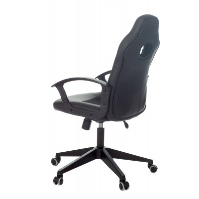 Кресло игровое Zombie 11 черный текстиль/эко.кожа крестовина пластик