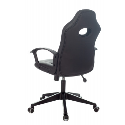 Кресло игровое Zombie 11 черный текстиль/эко.кожа крестовина пластик