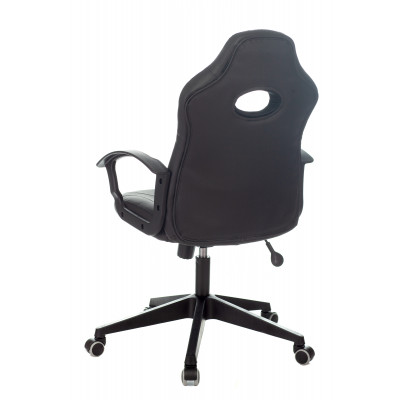 Кресло игровое Zombie 11 черный текстиль/эко.кожа крестовина пластик