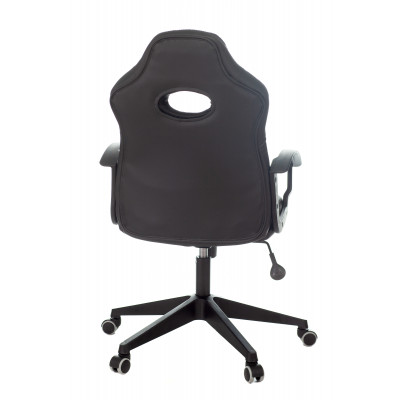 Кресло игровое Zombie 11 черный текстиль/эко.кожа крестовина пластик