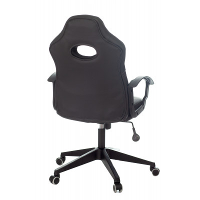 Кресло игровое Zombie 11 черный текстиль/эко.кожа крестовина пластик