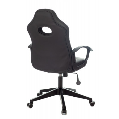 Кресло игровое Zombie 11 черный текстиль/эко.кожа крестовина пластик