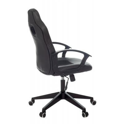 Кресло игровое Zombie 11 черный текстиль/эко.кожа крестовина пластик