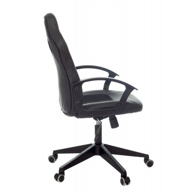 Кресло игровое Zombie 11 черный текстиль/эко.кожа крестовина пластик