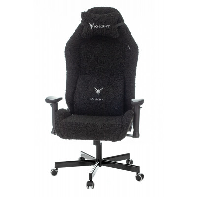 Кресло игровое Knight T1 черный экомех с подголов. крестовина металл