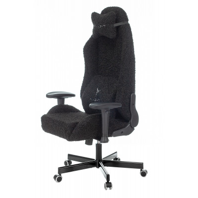 Кресло игровое Knight T1 черный экомех с подголов. крестовина металл