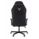 Кресло игровое Knight T1 черный экомех с подголов. крестовина металл