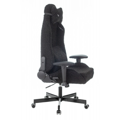 Кресло игровое Knight T1 черный экомех с подголов. крестовина металл