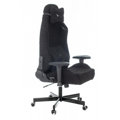 Кресло игровое Knight T1 черный экомех с подголов. крестовина металл