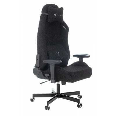 Кресло игровое Knight T1 черный экомех с подголов. крестовина металл