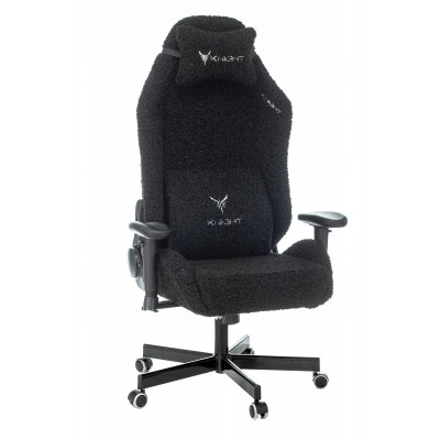 Кресло игровое Knight T1 черный экомех с подголов. крестовина металл