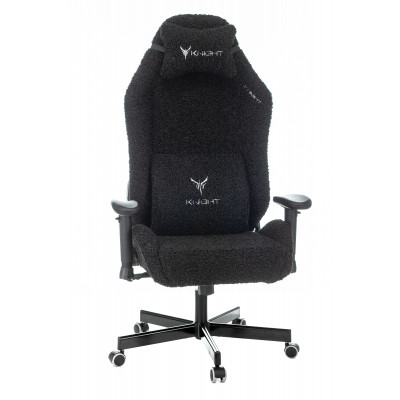 Кресло игровое Knight T1 черный экомех с подголов. крестовина металл