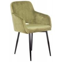 Кресло Бюрократ CH-380F фисташковый Italia 12 на ножках металл черный