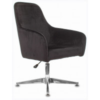 Кресло Бюрократ CH-390 черный Italia Black на ножках алюминий