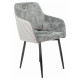 Стул для кухни Бюрократ KF-7 серый Light 19 гусиная лапка металл черный на ножках (KF-7/LT19/GF)