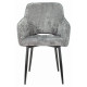 Стул для кухни Бюрократ KF-7 серый Light 19 гусиная лапка металл черный на ножках (KF-7/LT19/GF)