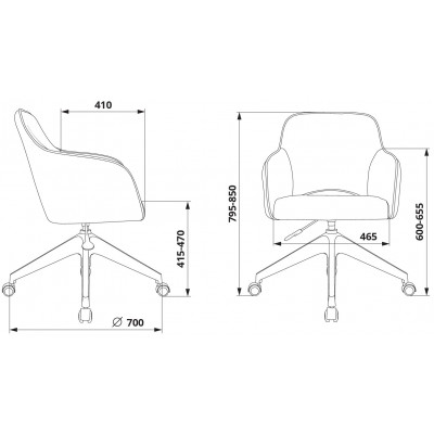 Кресло Бюрократ CH-380GL синий Light-27