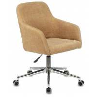 Кресло Бюрократ CH-380SL горчичный Velvet 73 на колес. металл хром