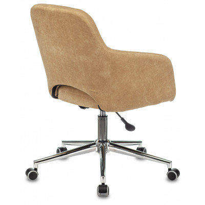 Кресло Бюрократ CH-380SL горчичный Velvet 73 на колес. металл хром