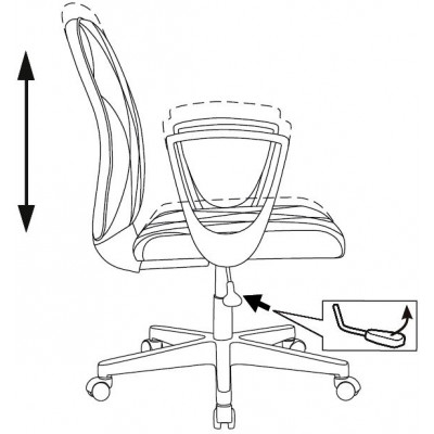 Кресло Бюрократ CH-W327 слоновая кость OR-10 эко.кожа