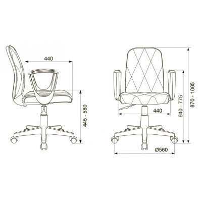 Кресло Бюрократ CH-W327 слоновая кость OR-10 эко.кожа