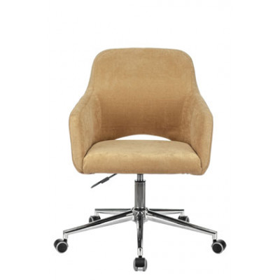 Кресло Бюрократ CH-380SL горчичный Velvet 73 на колес. металл хром