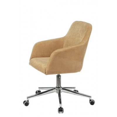 Кресло Бюрократ CH-380SL горчичный Velvet 73 на колес. металл хром
