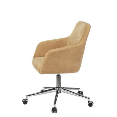 Кресло Бюрократ CH-380SL горчичный Velvet 73 на колес. металл хром